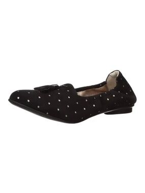 BEAUTIFEEL Holly Black Polka Dot Pointed Toe ballet Flat with Tassel